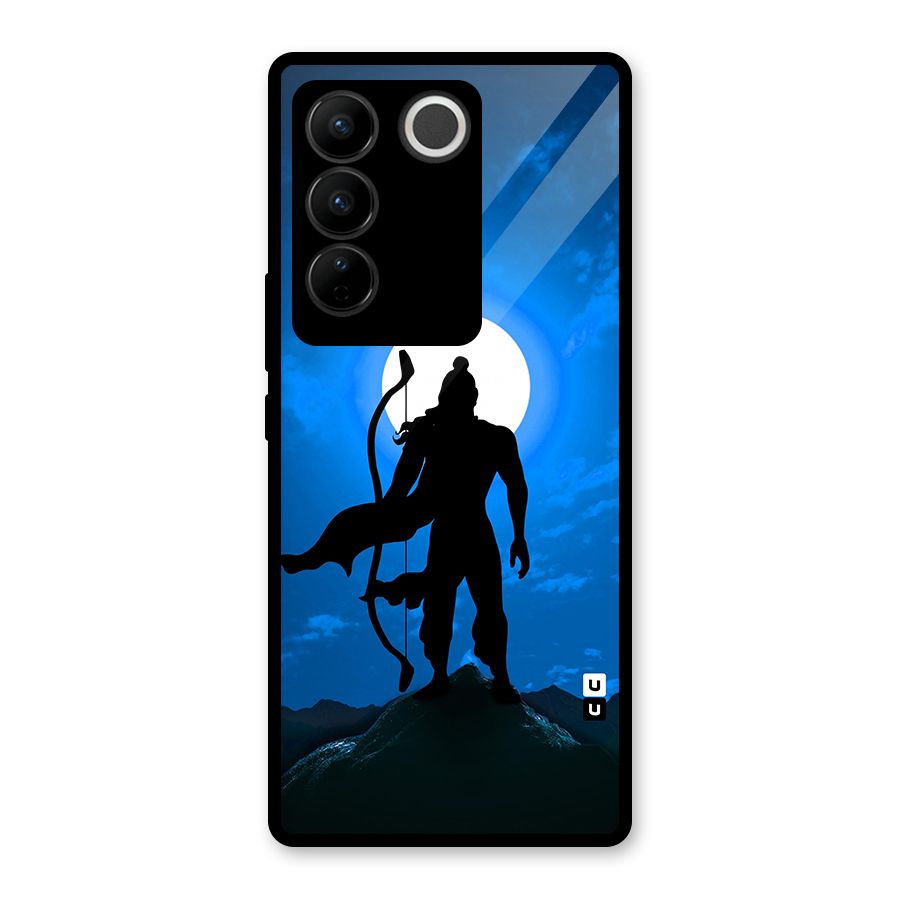 Lord Ram Illustration Glass Back Case for Vivo V27