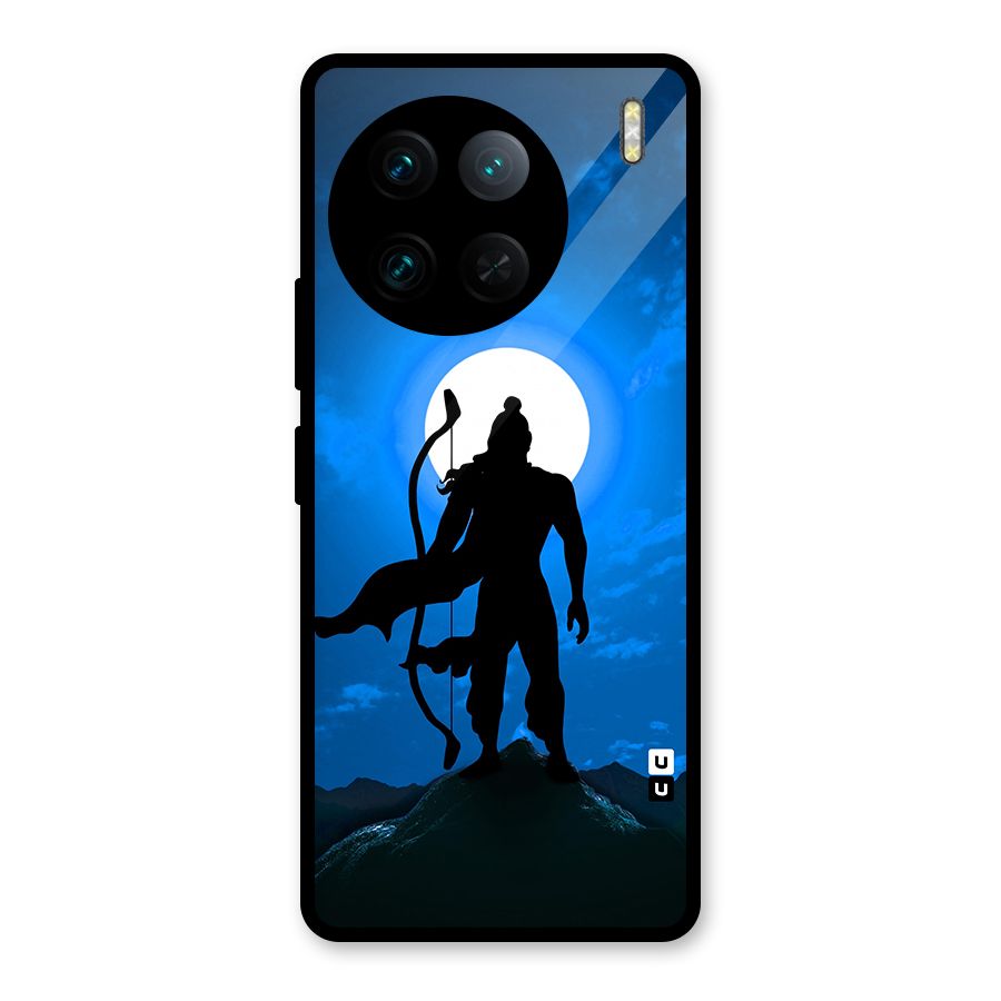Lord Ram Illustration Glass Back Case for Vivo X90 Pro