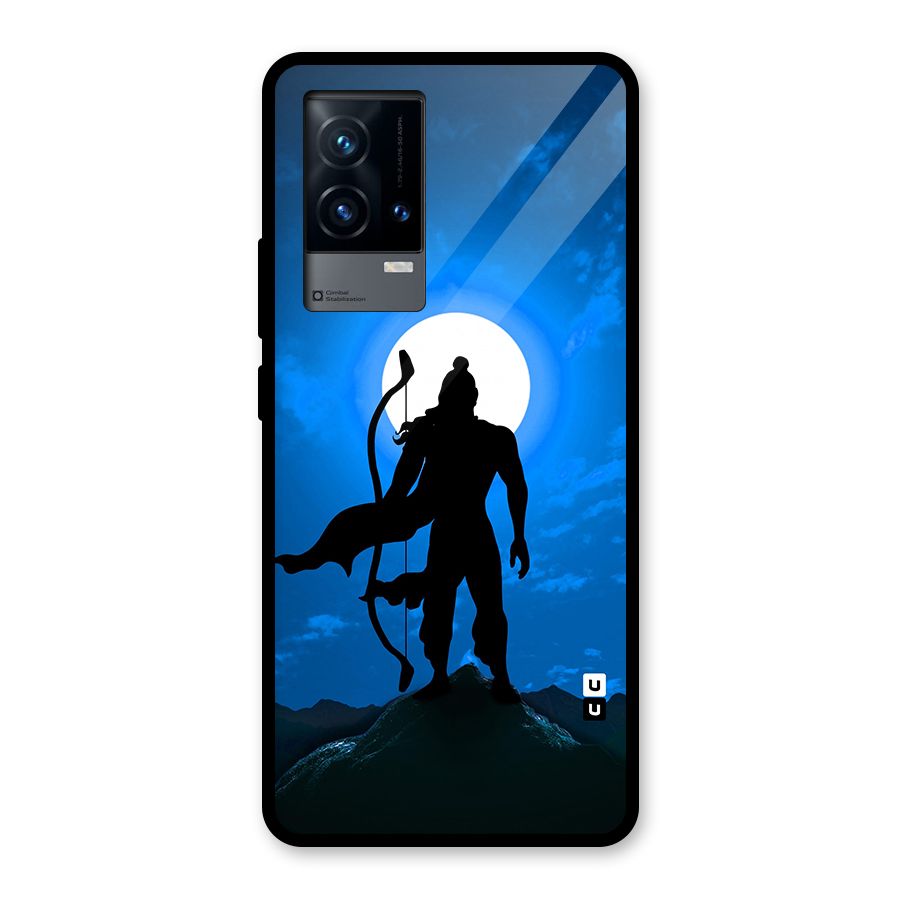 Lord Ram Illustration Glass Back Case for iQOO 9 5G