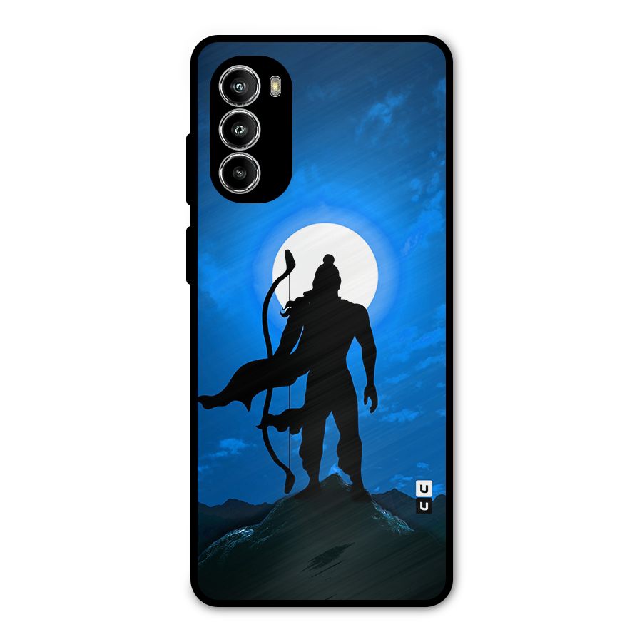 Lord Ram Illustration Metal Back Case for Moto G52