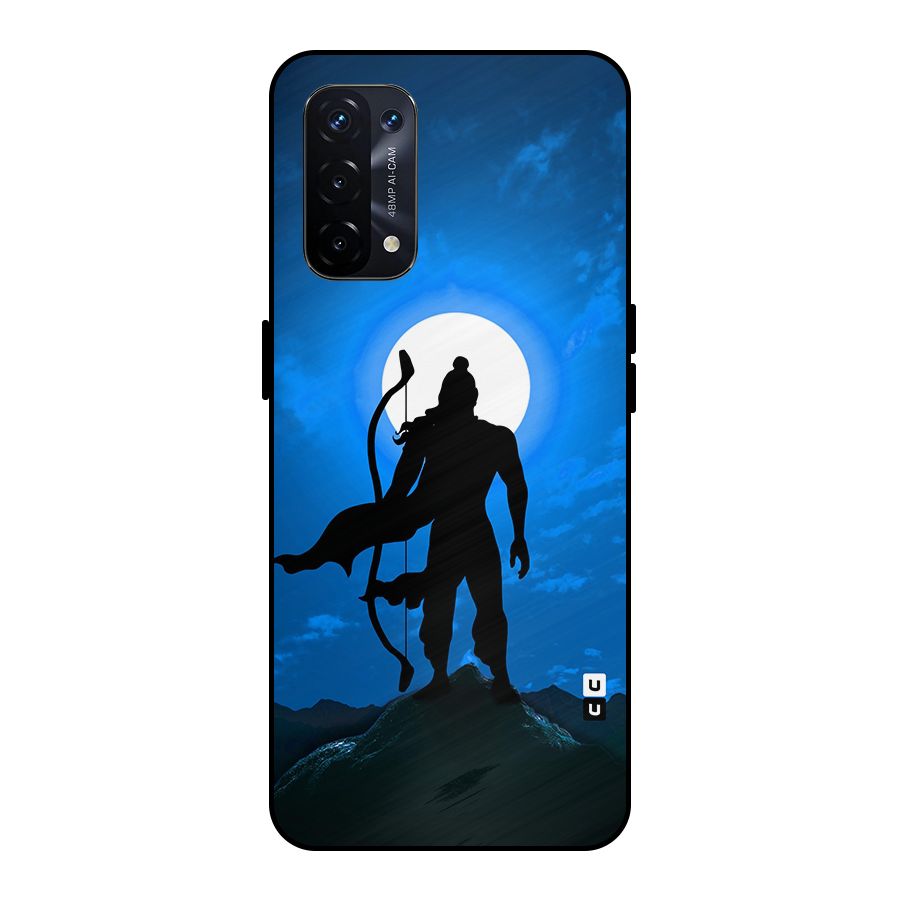 Lord Ram Illustration Metal Back Case for Oppo A74 5G