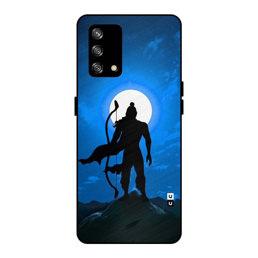 Lord Ram Illustration Metal Back Case for Oppo F19
