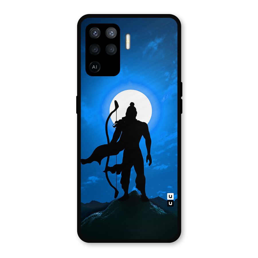 Lord Ram Illustration Metal Back Case for Oppo F19 Pro