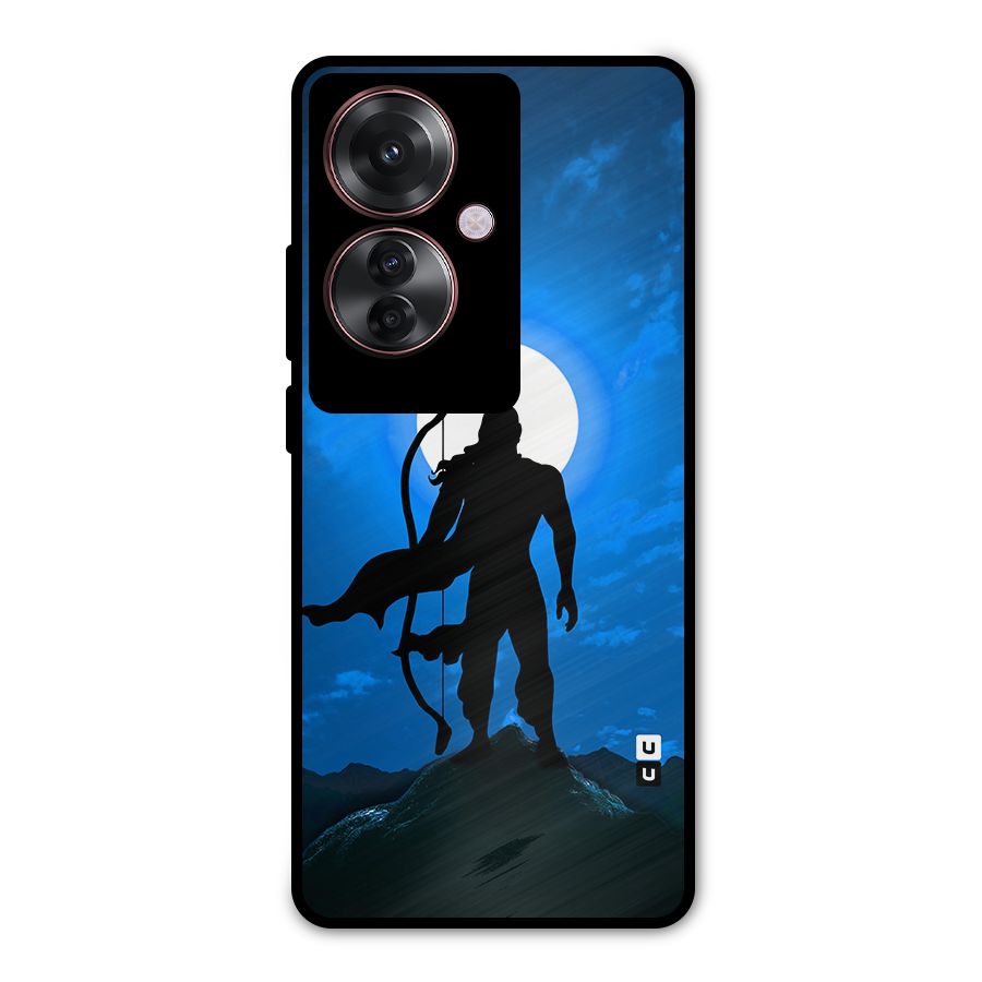 Lord Ram Illustration Metal Back Case for Oppo F25 Pro