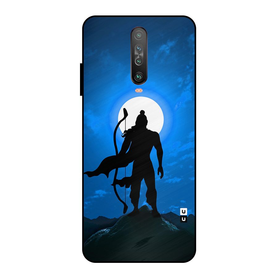 Lord Ram Illustration Metal Back Case for Poco X2