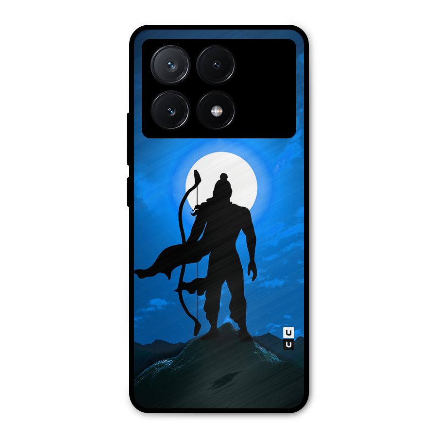 Lord Ram Illustration Metal Back Case for Poco X6 Pro