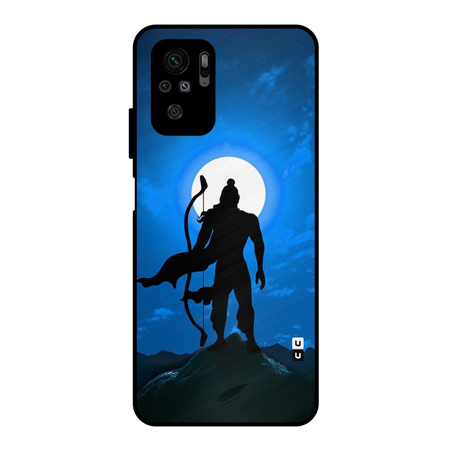 Lord Ram Illustration Metal Back Case for Redmi Note 10