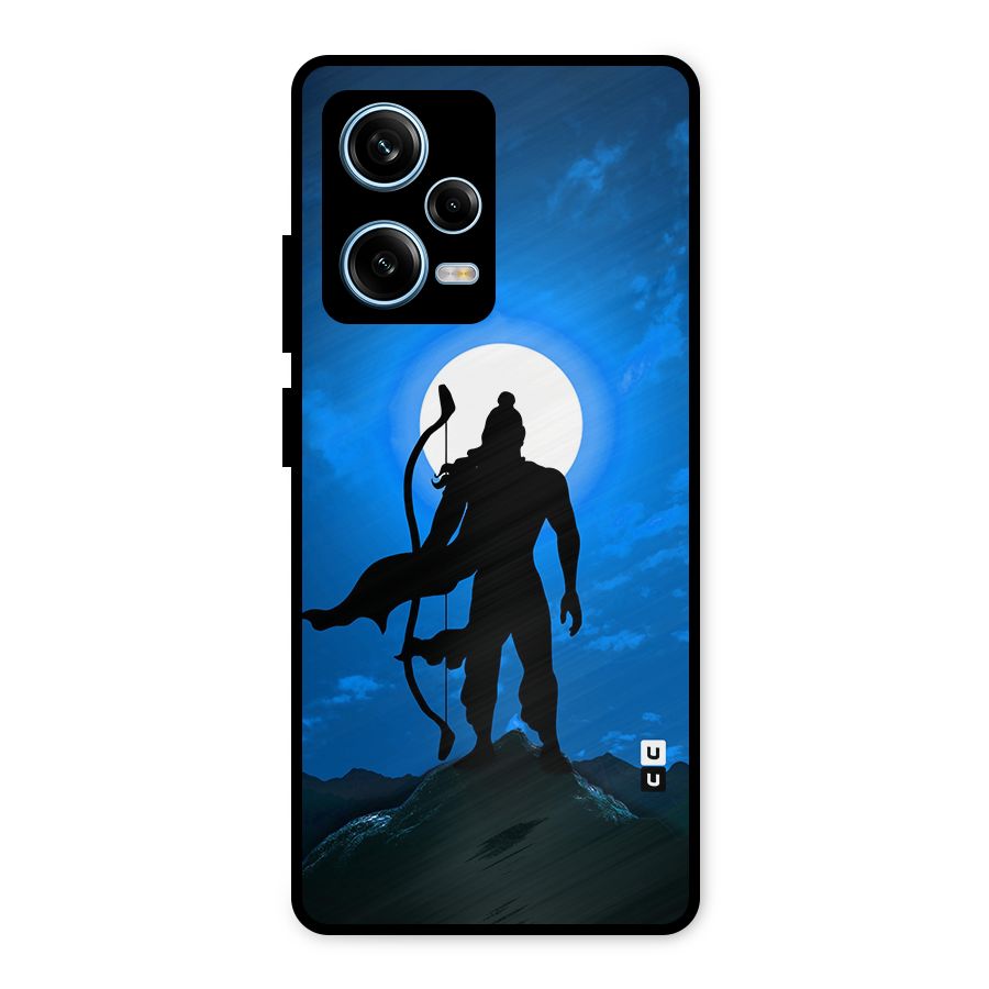 Lord Ram Illustration Metal Back Case for Redmi Note 12 Pro