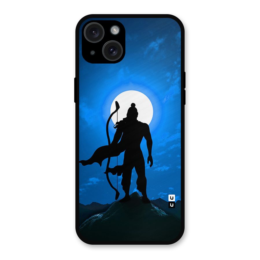 Lord Ram Illustration Metal Back Case for iPhone 15 Plus