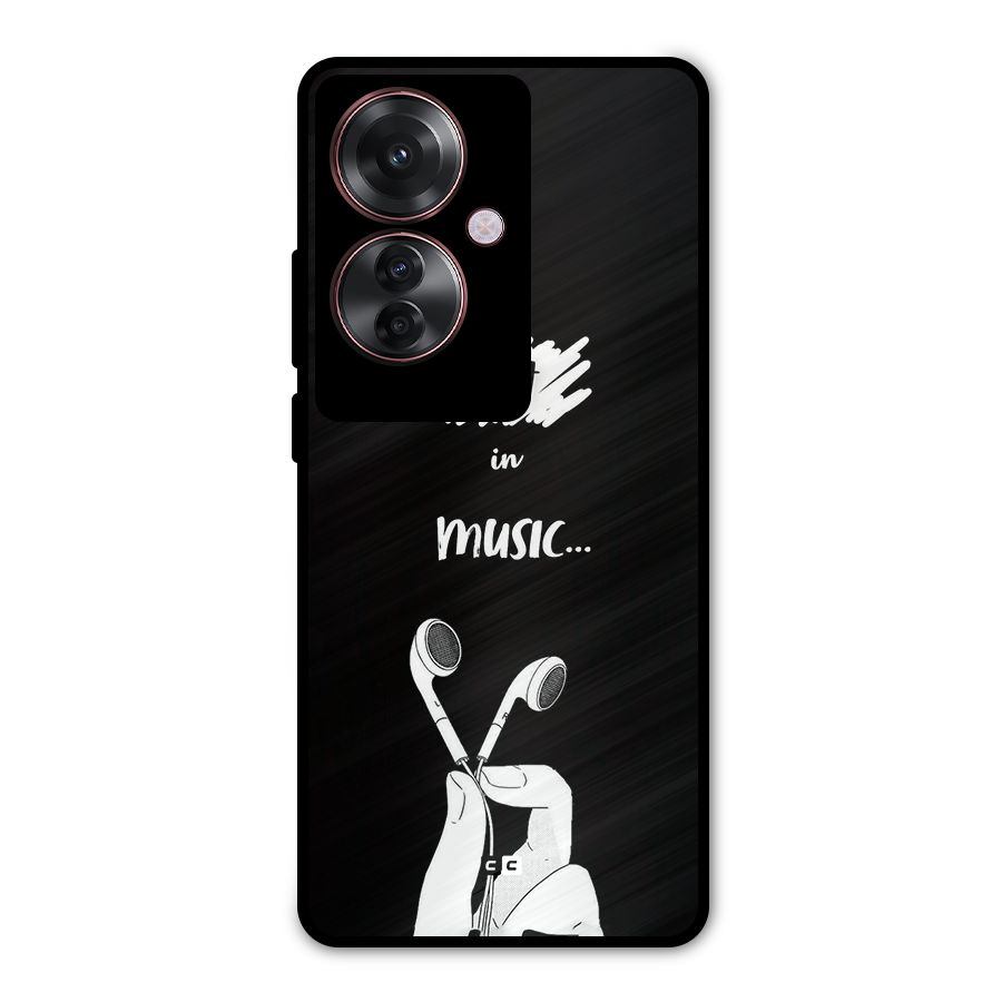 Lost In Music Metal Back Case for Oppo F25 Pro