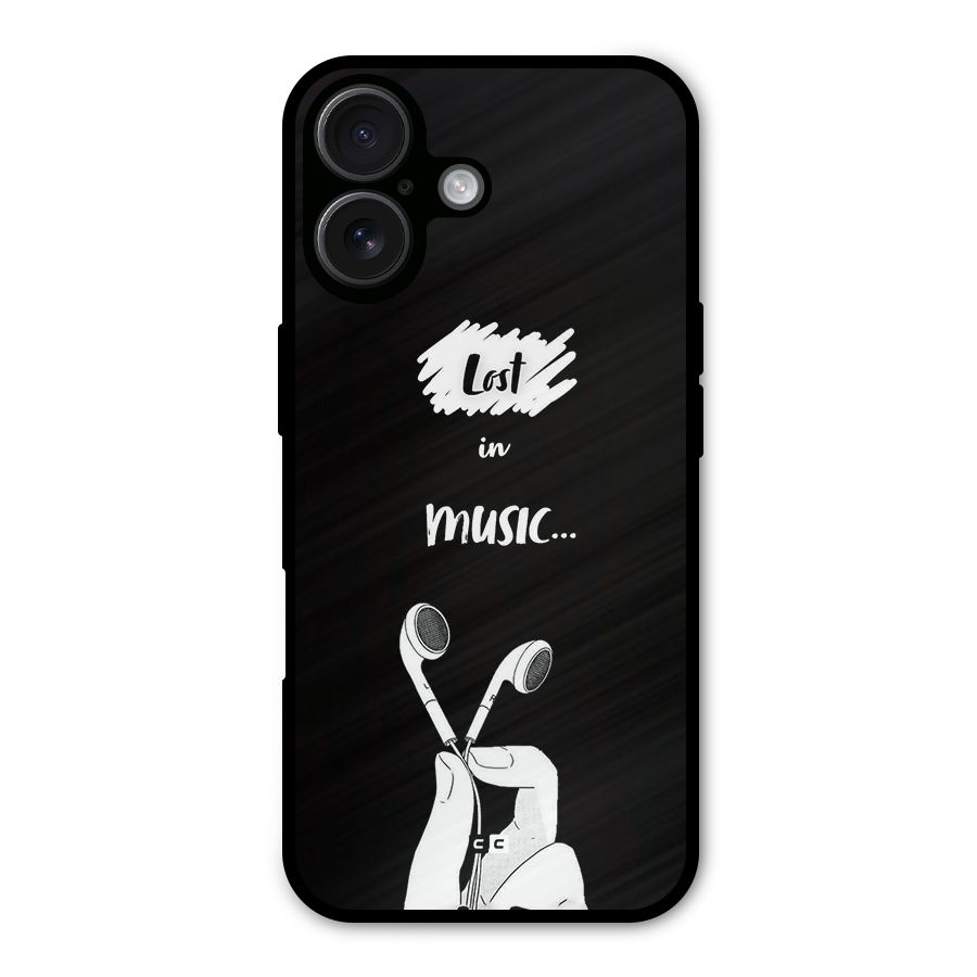 Lost In Music Metal Back Case for iPhone 16