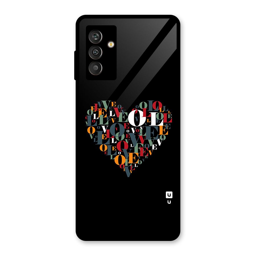 Love Abstract Heart Art Glass Back Case for Galaxy M13