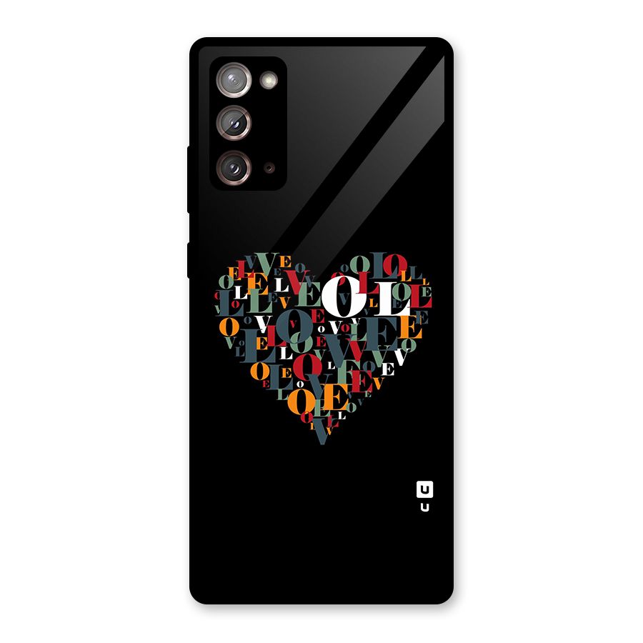 Love Abstract Heart Art Glass Back Case for Galaxy Note 20