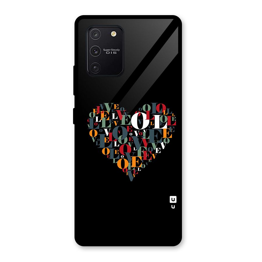 Love Abstract Heart Art Glass Back Case for Galaxy S10 Lite