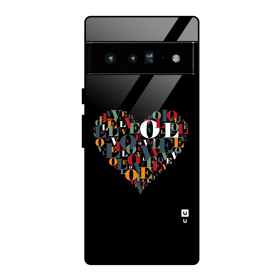 Love Abstract Heart Art Glass Back Case for Google Pixel 6 Pro