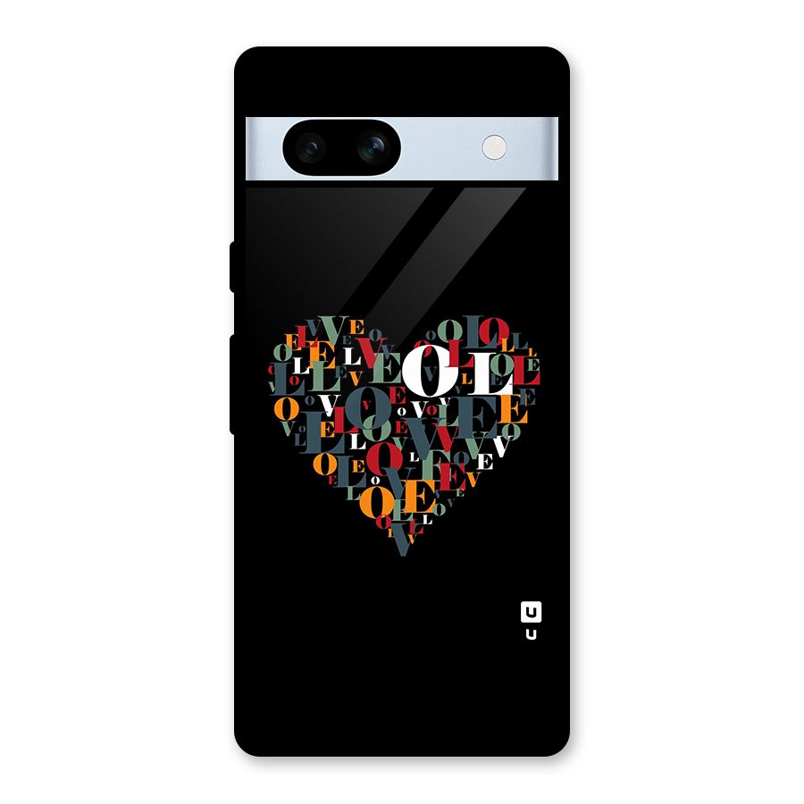Love Abstract Heart Art Glass Back Case for Google Pixel 7a
