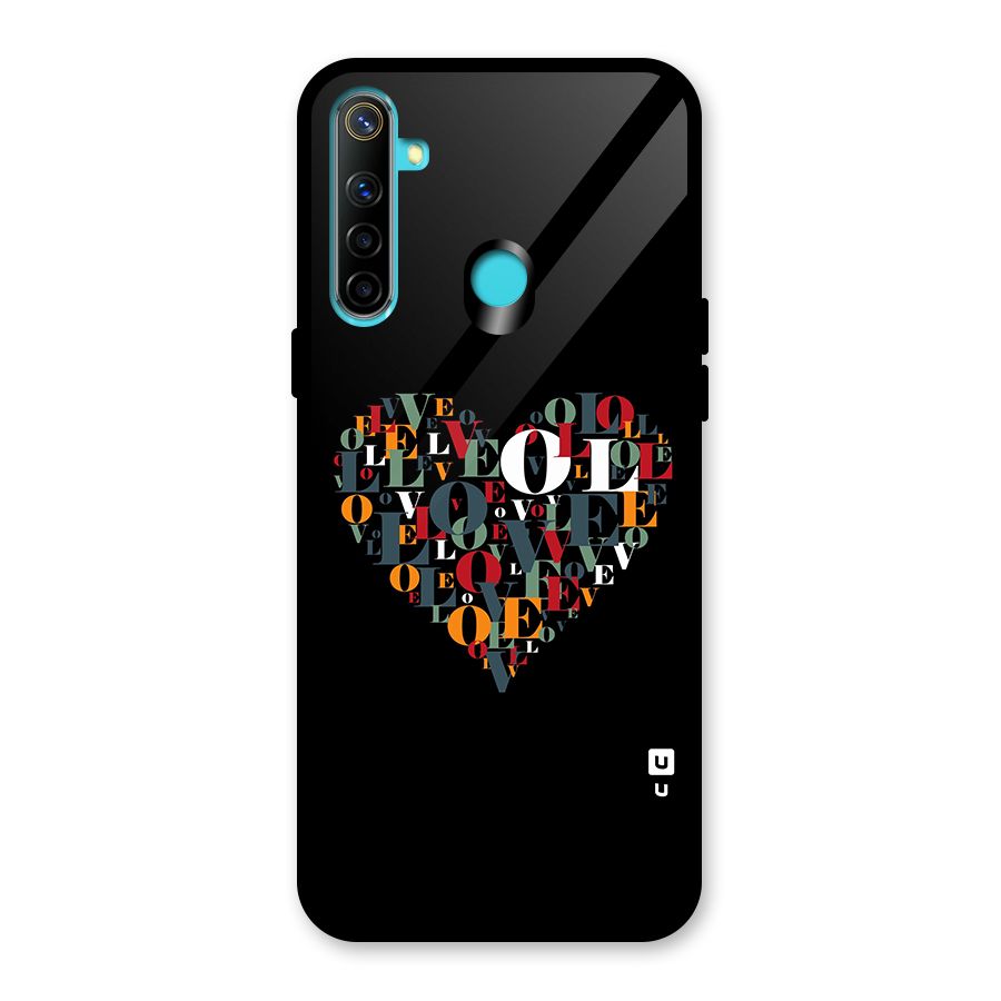 Love Abstract Heart Art Glass Back Case for Realme Narzo 10