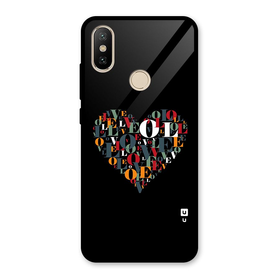 Love Abstract Heart Art Glass Back Case for Redmi A2