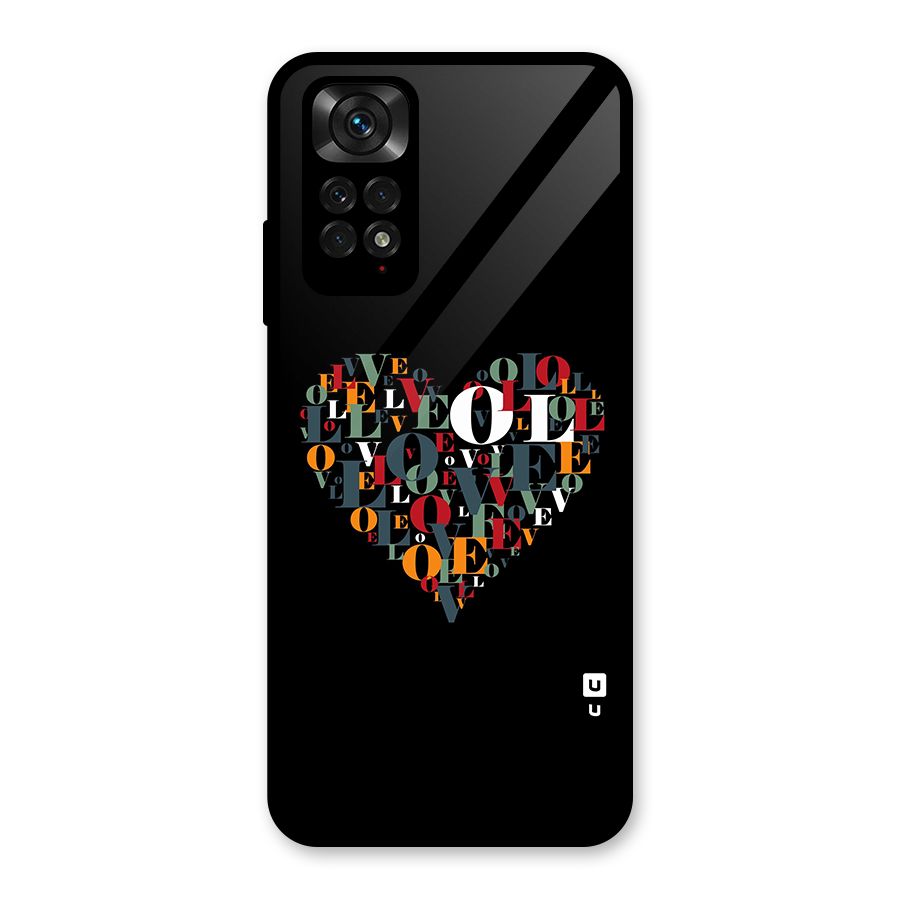 Love Abstract Heart Art Glass Back Case for Redmi Note 11S