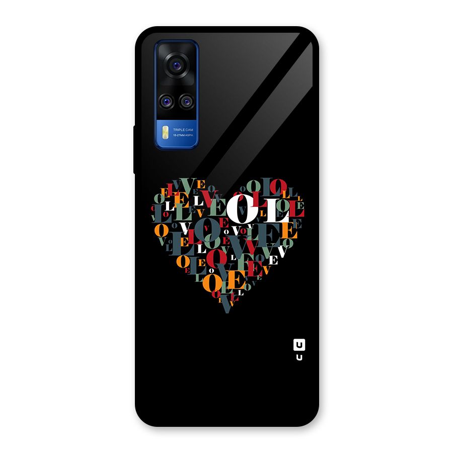 Love Abstract Heart Art Glass Back Case for Vivo Y31