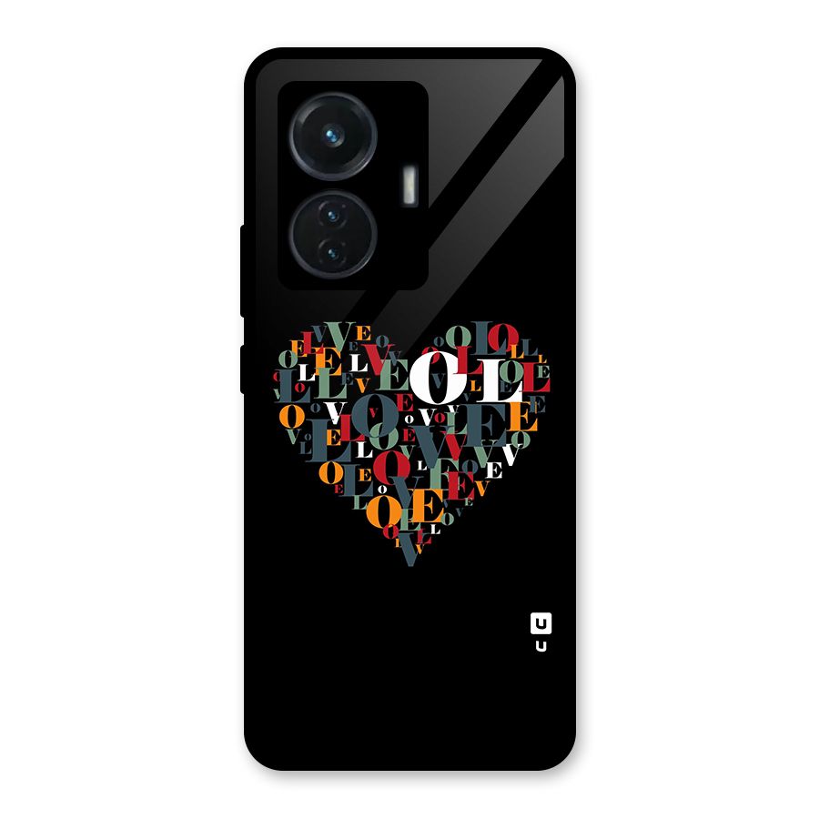 Love Abstract Heart Art Glass Back Case for iQOO Z6 44W