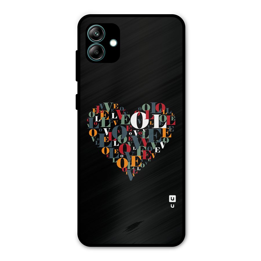 Love Abstract Heart Art Metal Back Case for Galaxy A04