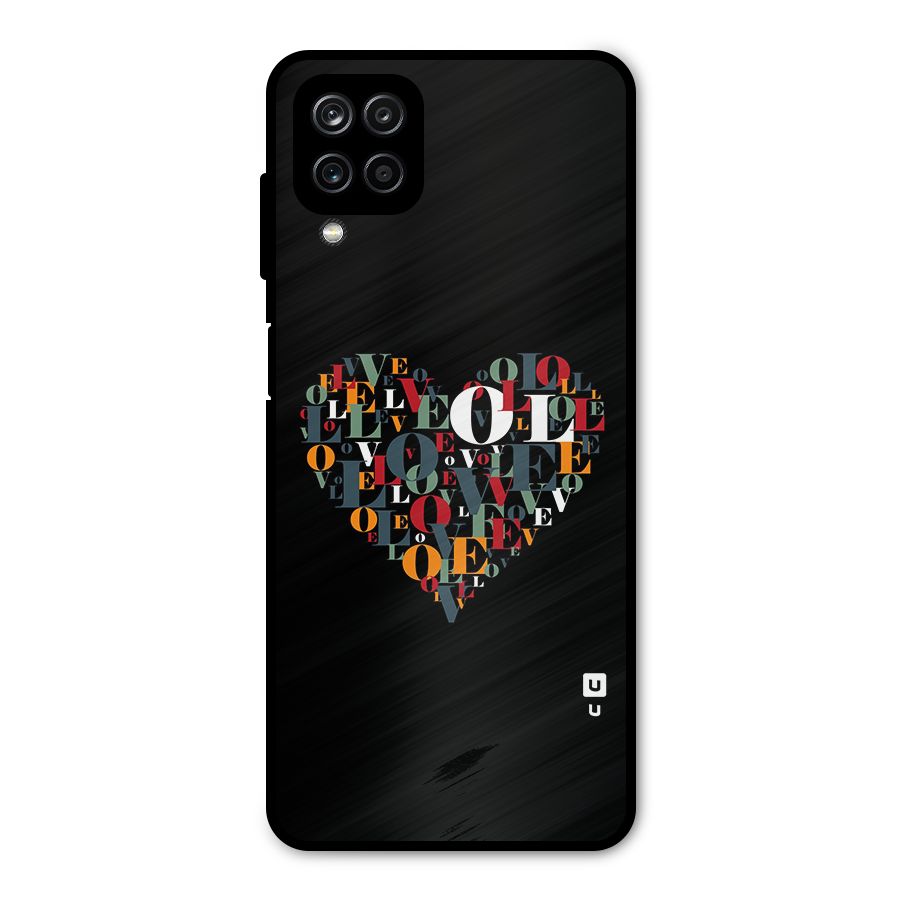 Love Abstract Heart Art Metal Back Case for Galaxy A12