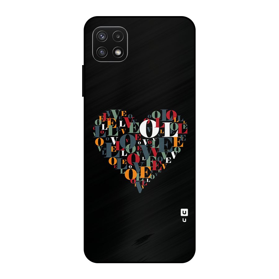Love Abstract Heart Art Metal Back Case for Galaxy A22 5G