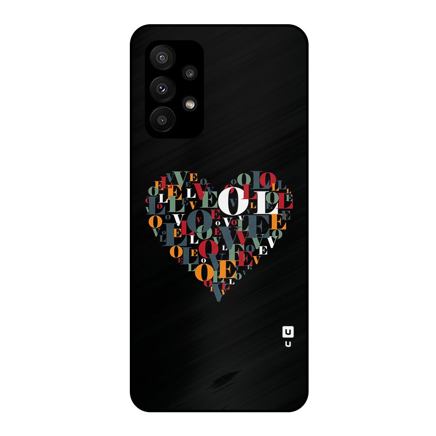 Love Abstract Heart Art Metal Back Case for Galaxy A23
