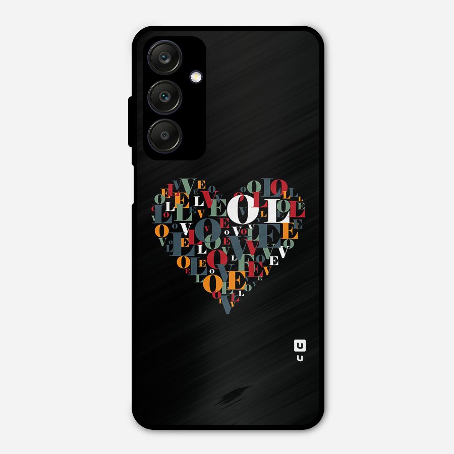 Love Abstract Heart Art Metal Back Case for Galaxy A25 5G