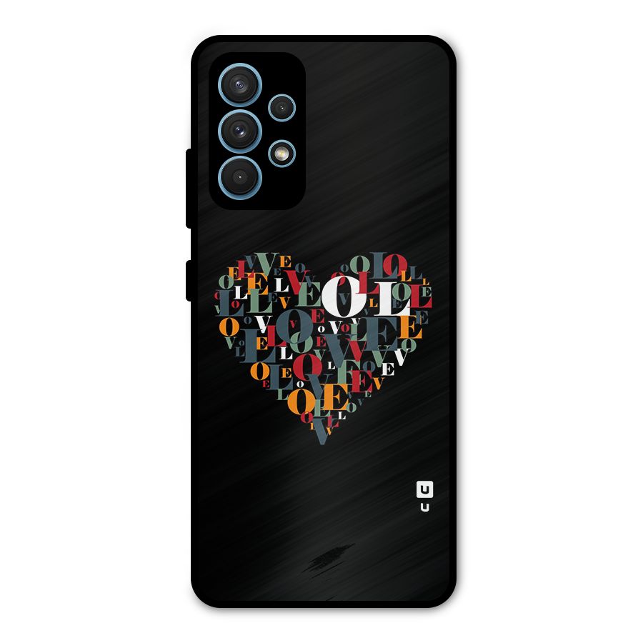 Love Abstract Heart Art Metal Back Case for Galaxy A32