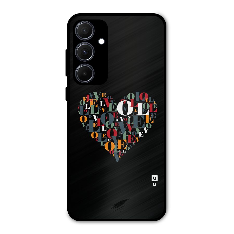Love Abstract Heart Art Metal Back Case for Galaxy A35