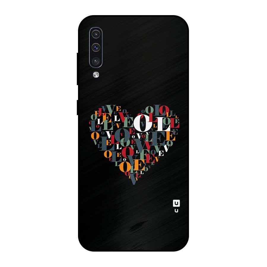 Love Abstract Heart Art Metal Back Case for Galaxy A50s