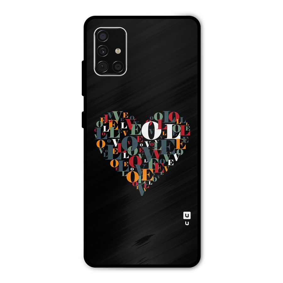 Love Abstract Heart Art Metal Back Case for Galaxy A51
