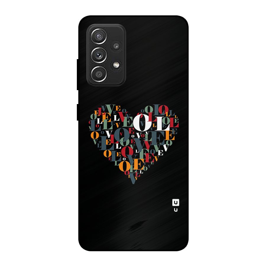 Love Abstract Heart Art Metal Back Case for Galaxy A52s 5G