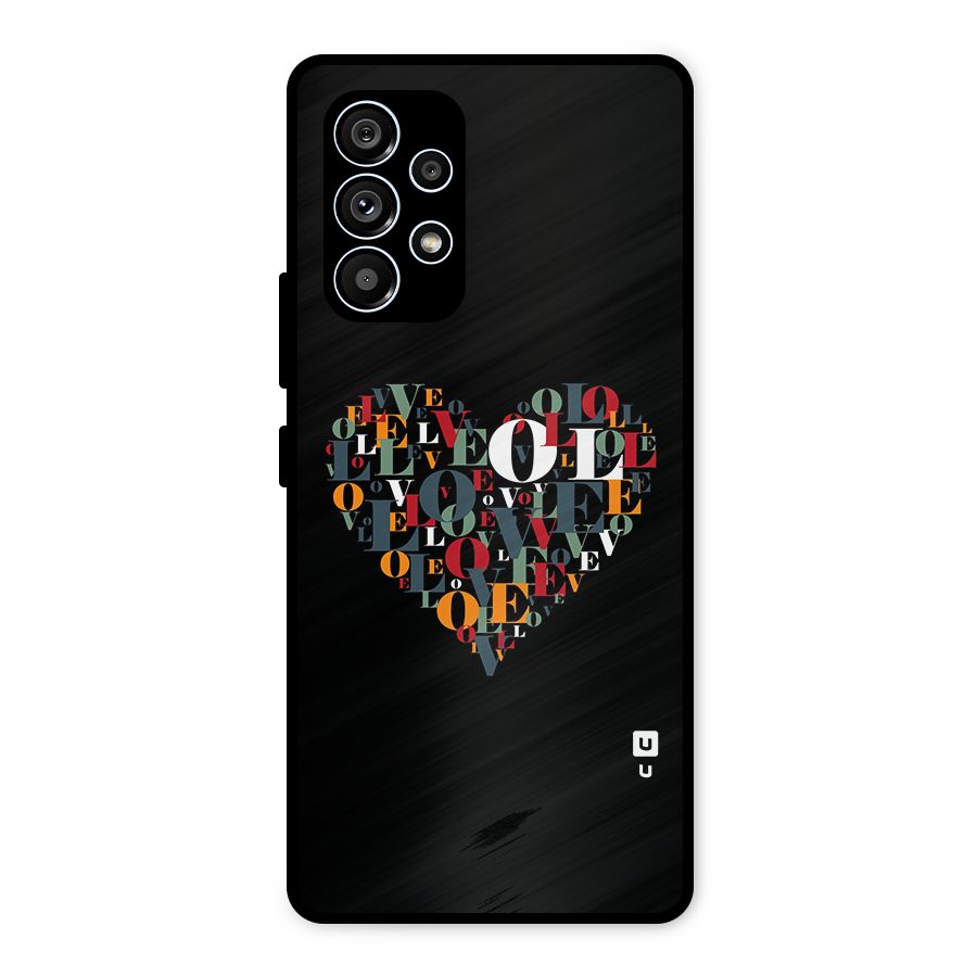 Love Abstract Heart Art Metal Back Case for Galaxy A53 5G