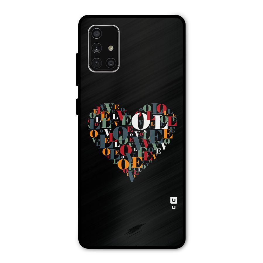 Love Abstract Heart Art Metal Back Case for Galaxy A71