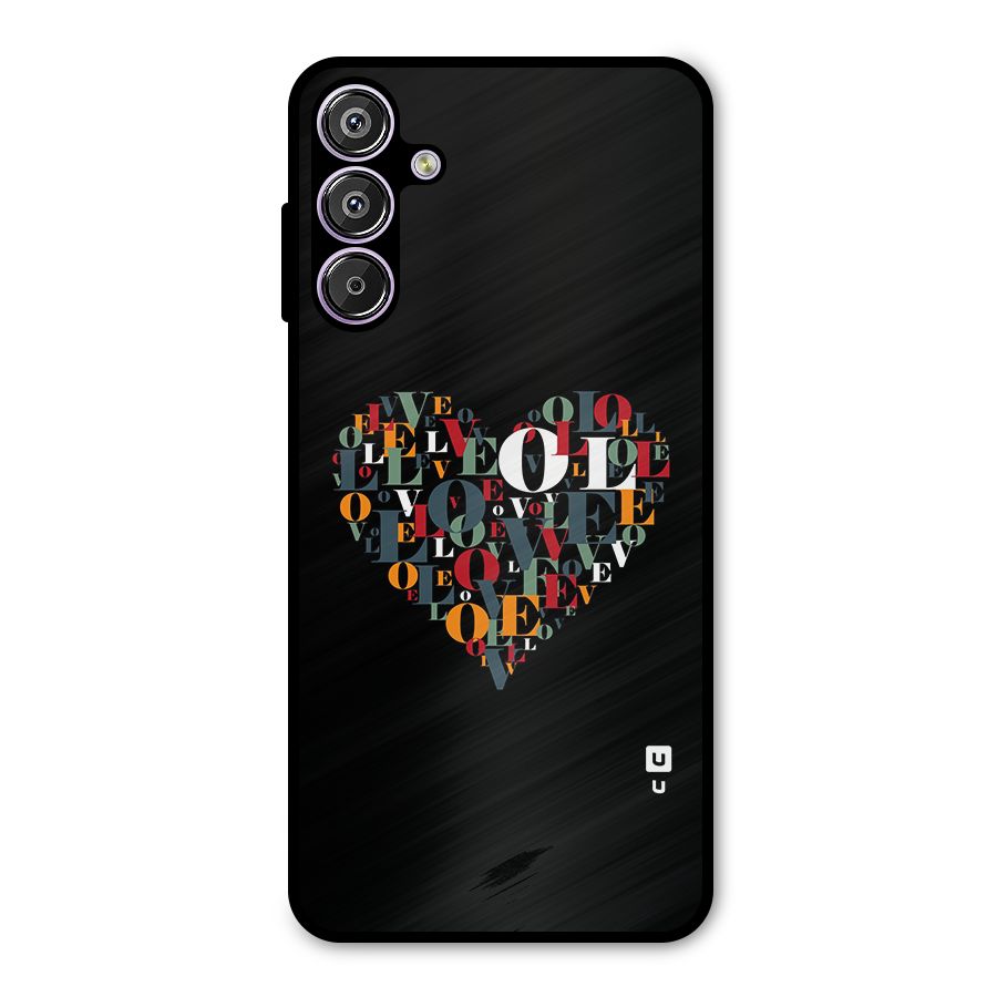 Love Abstract Heart Art Metal Back Case for Galaxy F15