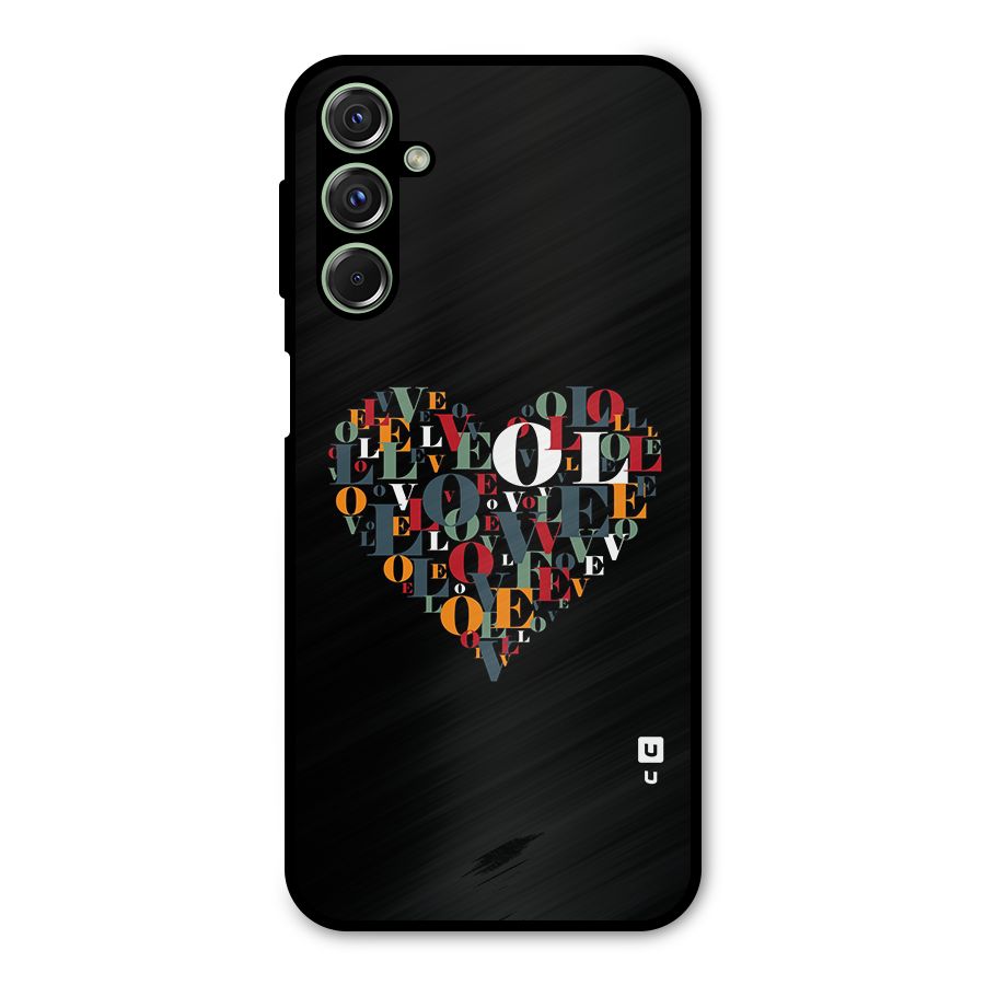 Love Abstract Heart Art Metal Back Case for Galaxy F34