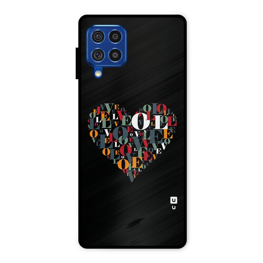 Love Abstract Heart Art Metal Back Case for Galaxy F62