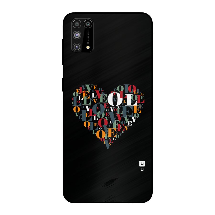 Love Abstract Heart Art Metal Back Case for Galaxy M31