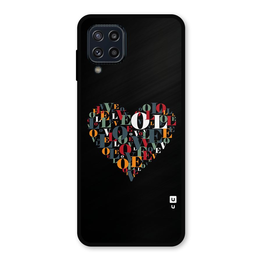 Love Abstract Heart Art Metal Back Case for Galaxy M32