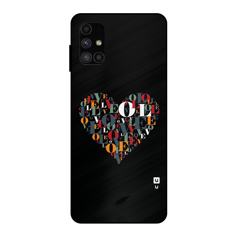 Love Abstract Heart Art Metal Back Case for Galaxy M51