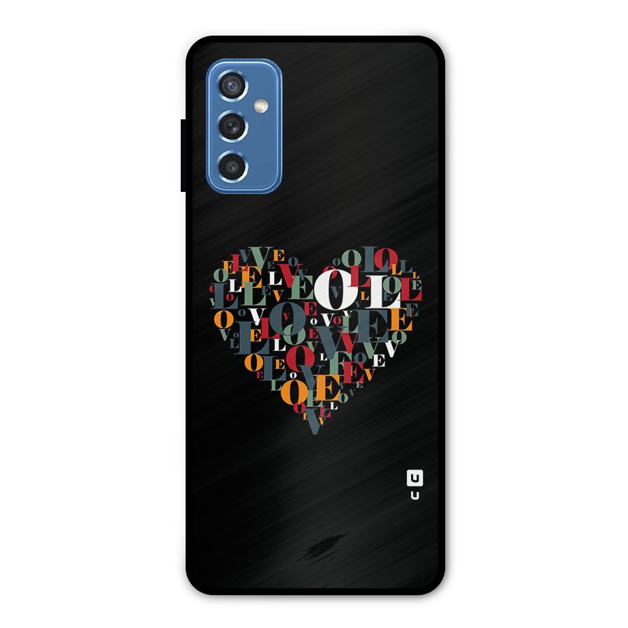 Love Abstract Heart Art Metal Back Case for Galaxy M52 5G