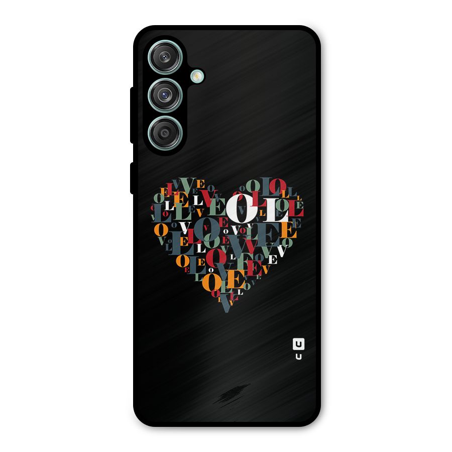 Love Abstract Heart Art Metal Back Case for Galaxy M55 5G