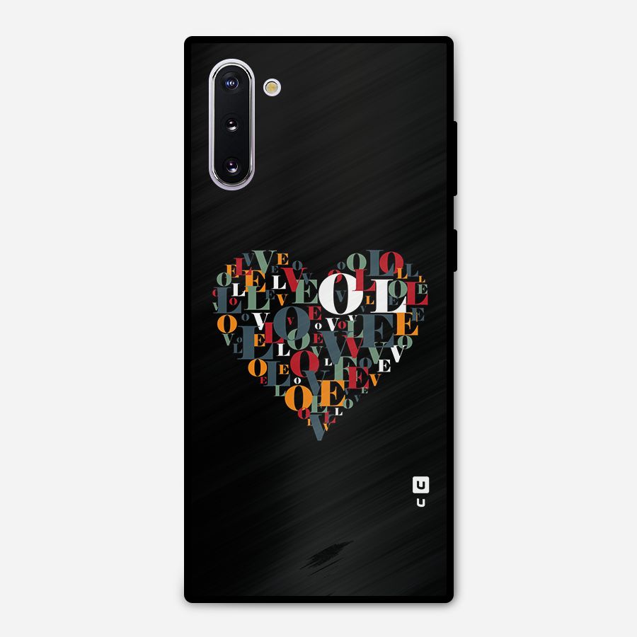 Love Abstract Heart Art Metal Back Case for Galaxy Note 10