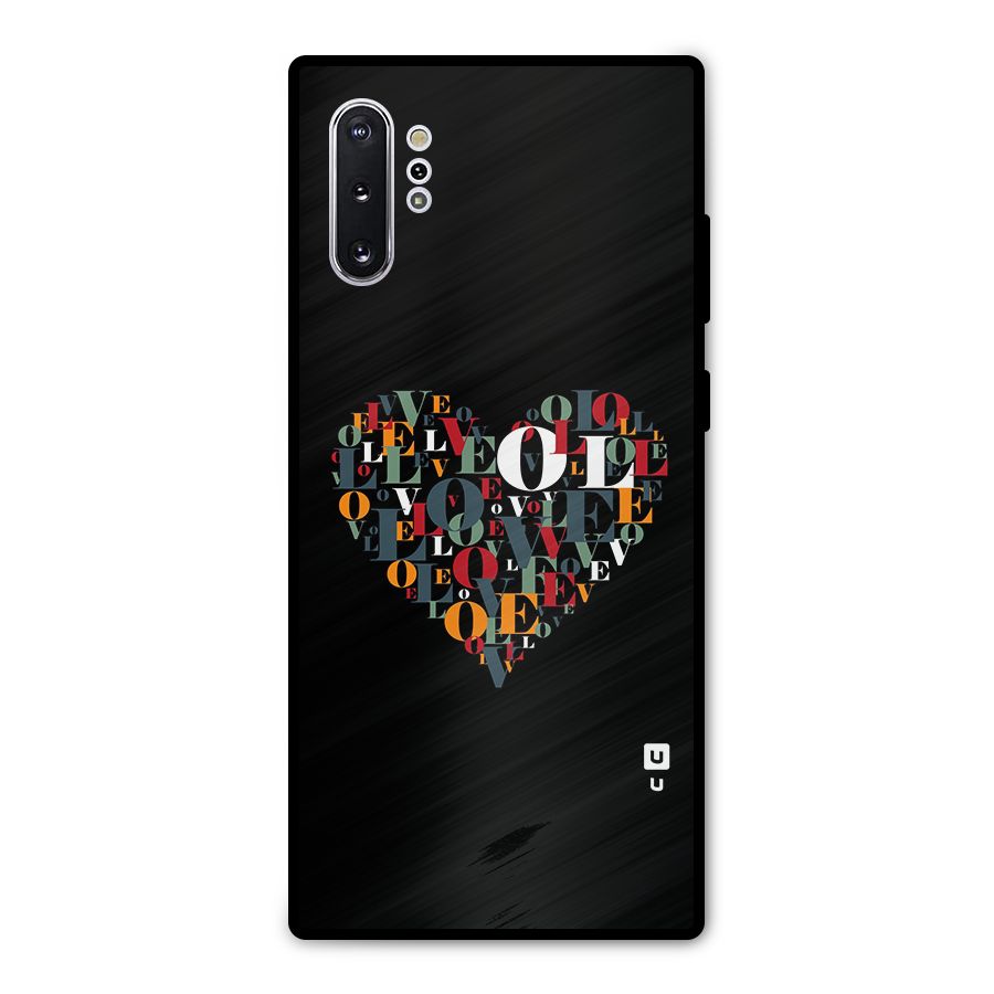 Love Abstract Heart Art Metal Back Case for Galaxy Note 10 Plus