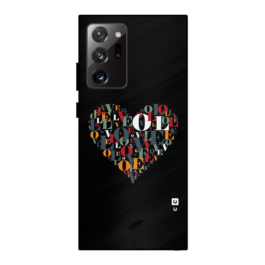 Love Abstract Heart Art Metal Back Case for Galaxy Note 20 Ultra 5G
