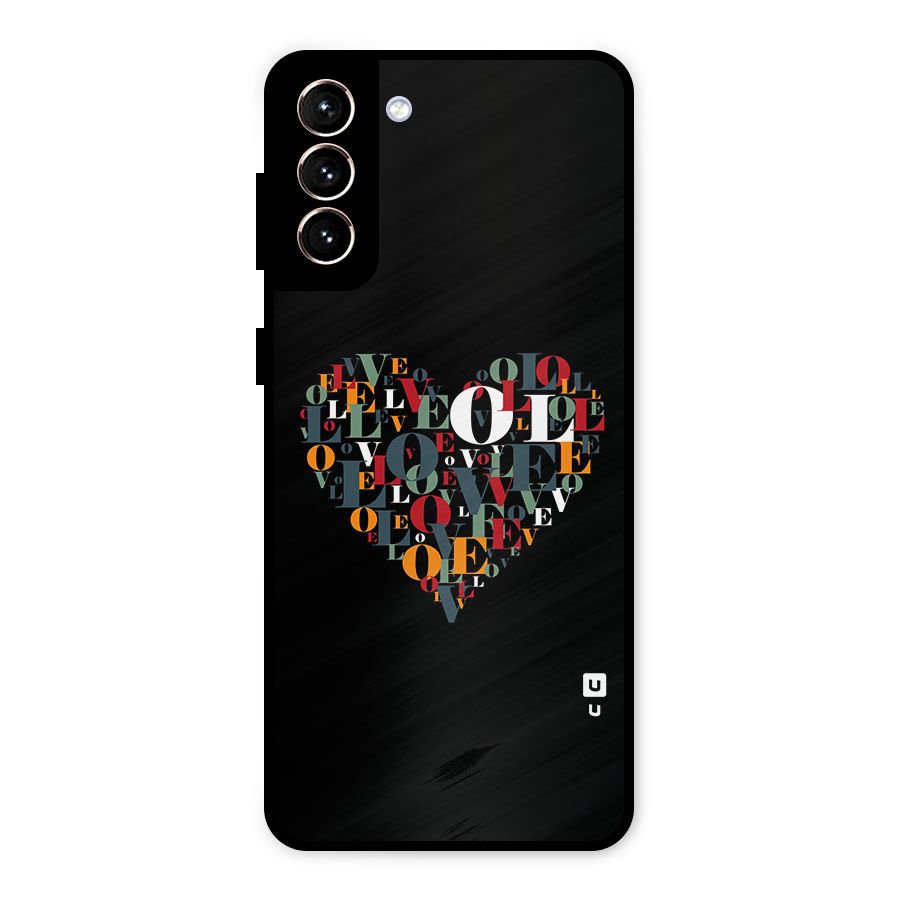 Love Abstract Heart Art Metal Back Case for Galaxy S21 Plus