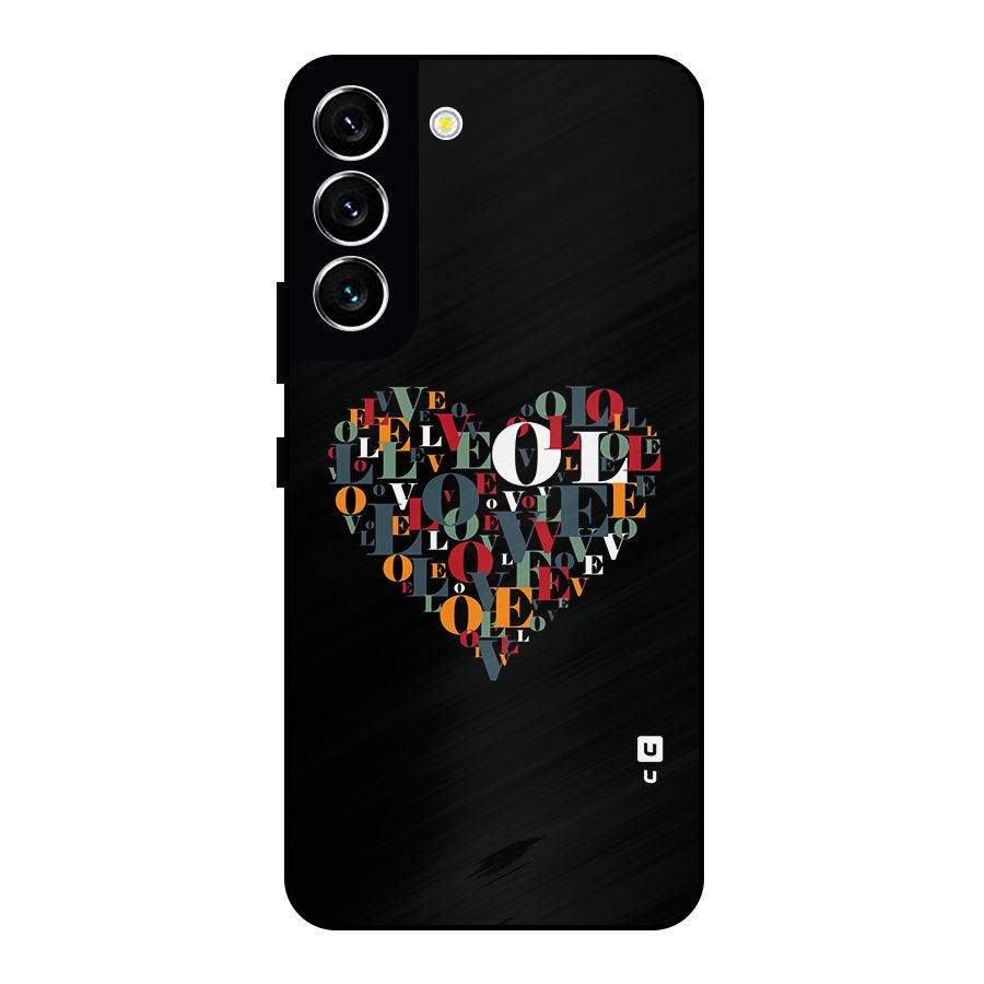 Love Abstract Heart Art Metal Back Case for Galaxy S22 5G